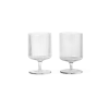 Ferm Living Ripple Wine Glasses (set Of 2) - Clear