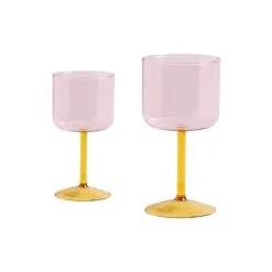 HAY Tint Wine Glasses - Pink & Yellow (set Of 2)