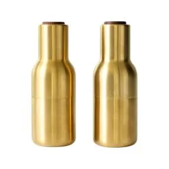 MENU Bottle Grinder (Set Of 2) - Brushed Brass & Walnut