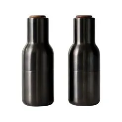 MENU Bottle Grinder (Set Of 2) - Bronzed Brass & Walnut